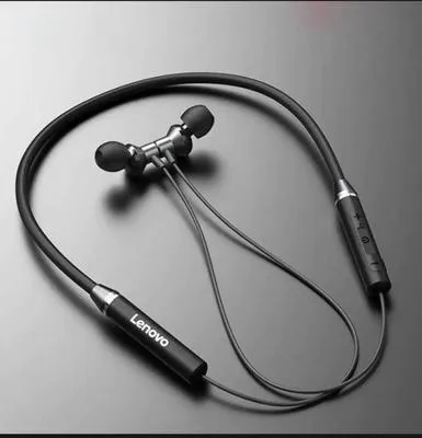 Lenovo Neckband Bluetooth 5.1 Wireless Earbuds – Magnetic Sports Earphones Black in Pakistan | Lureena