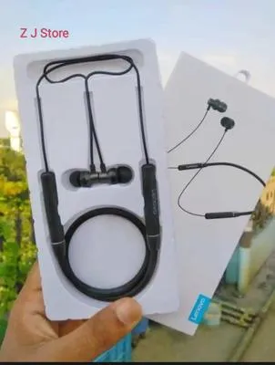 Lenovo Neckband Bluetooth 5.1 Wireless Earbuds – Magnetic Sports Earphones Black in Pakistan | Lureena