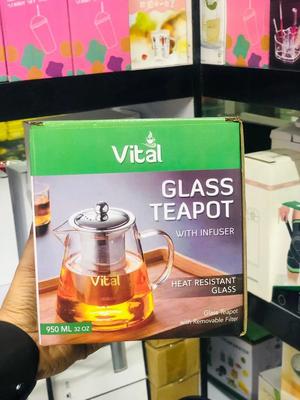 Glass Tea Pot with Stainless Steel