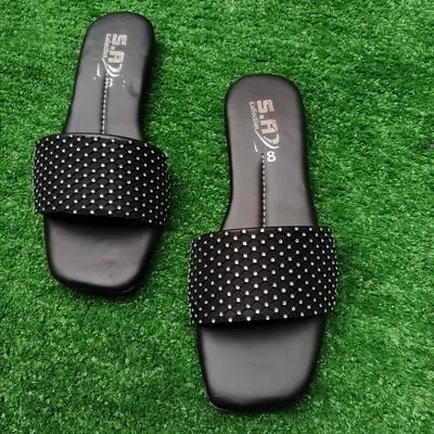 Black Soft Slippers for Ladies in Pakistan