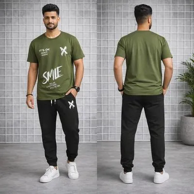 Cotton Graphic Track Suit for Men