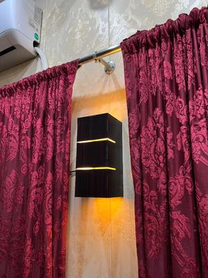 3D Wooden Wall Lamp Brown Golden – Modern LED Wall Light for Home Decor in Pakistan | Lureena