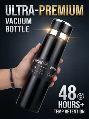 Stainless Steel Temperature Water Bottle – Smart Vacuum Insulated Flask in Pakistan | Lureena