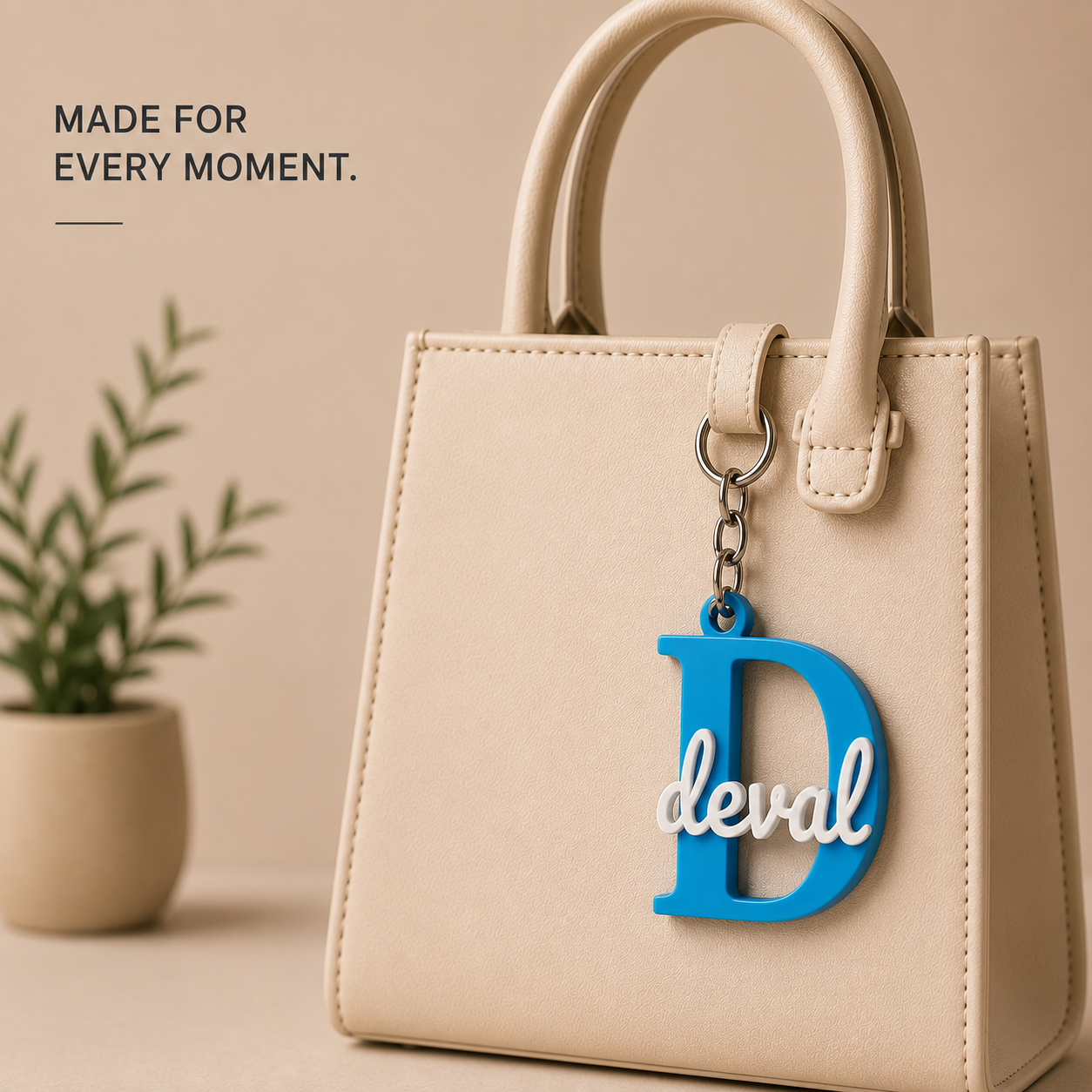 Personalized Name Monogram Keychain