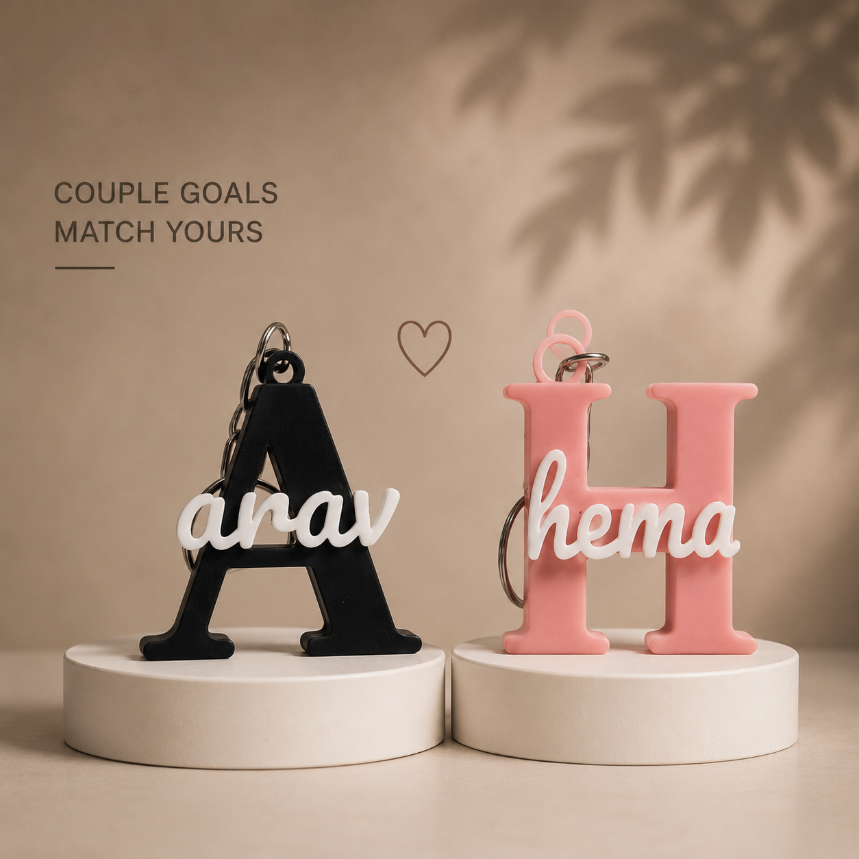 Personalized Name Monogram Keychain