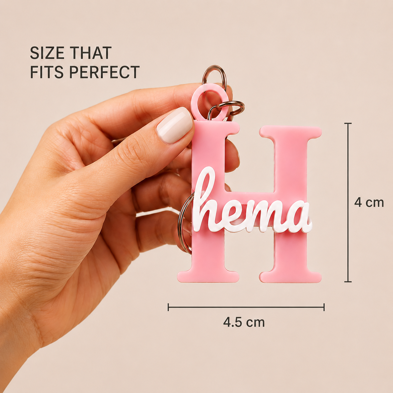Personalized Name Monogram Keychain
