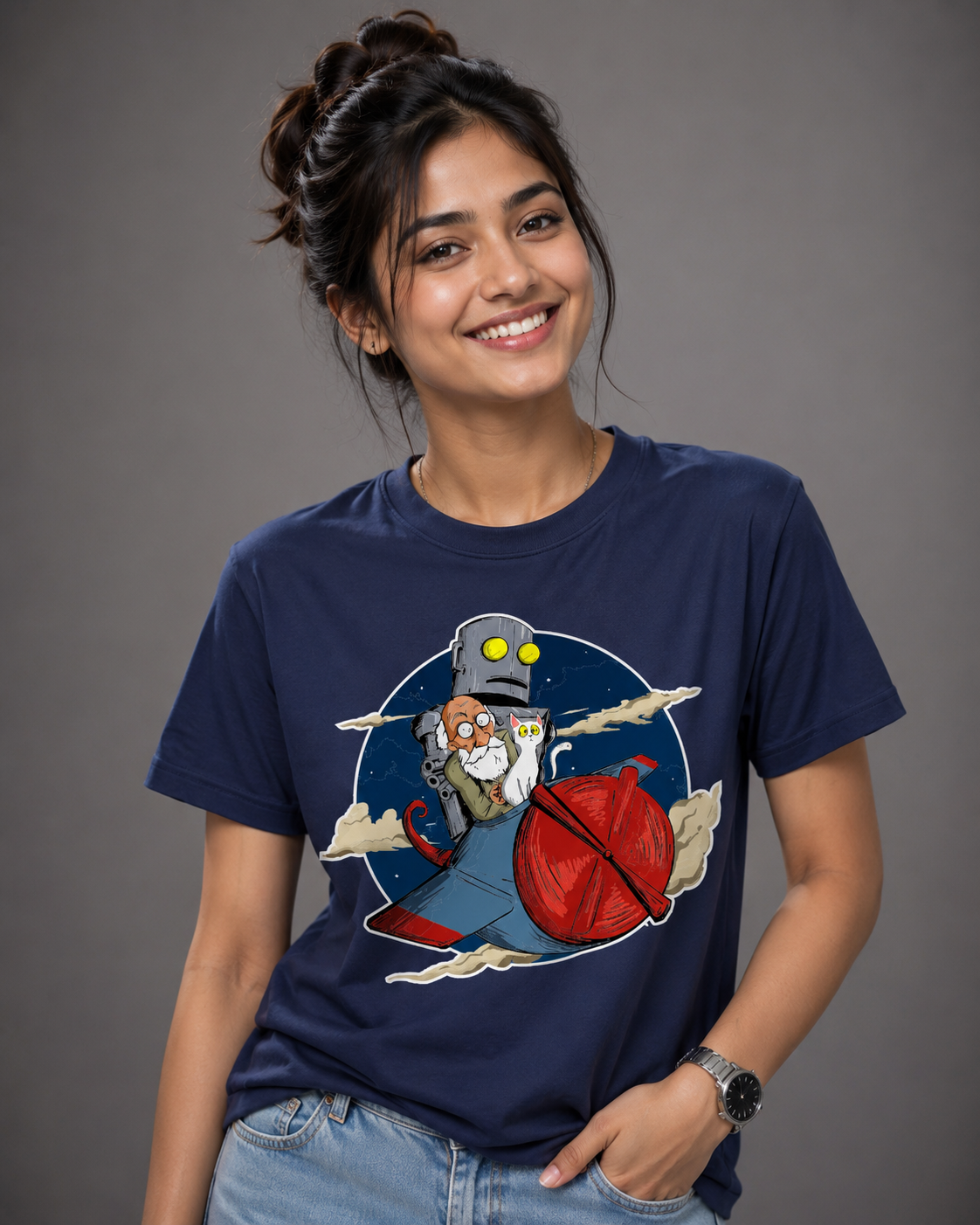 Graphic Cartoon Space Tee