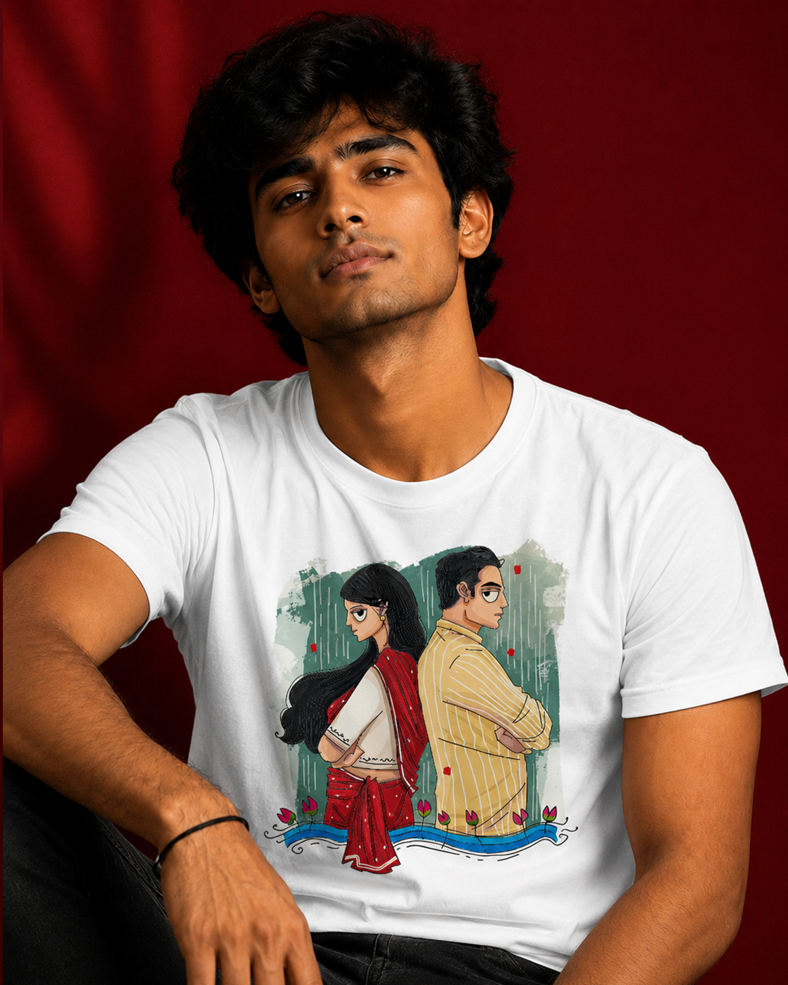 Bollywood Couple Graphic T-Shirt