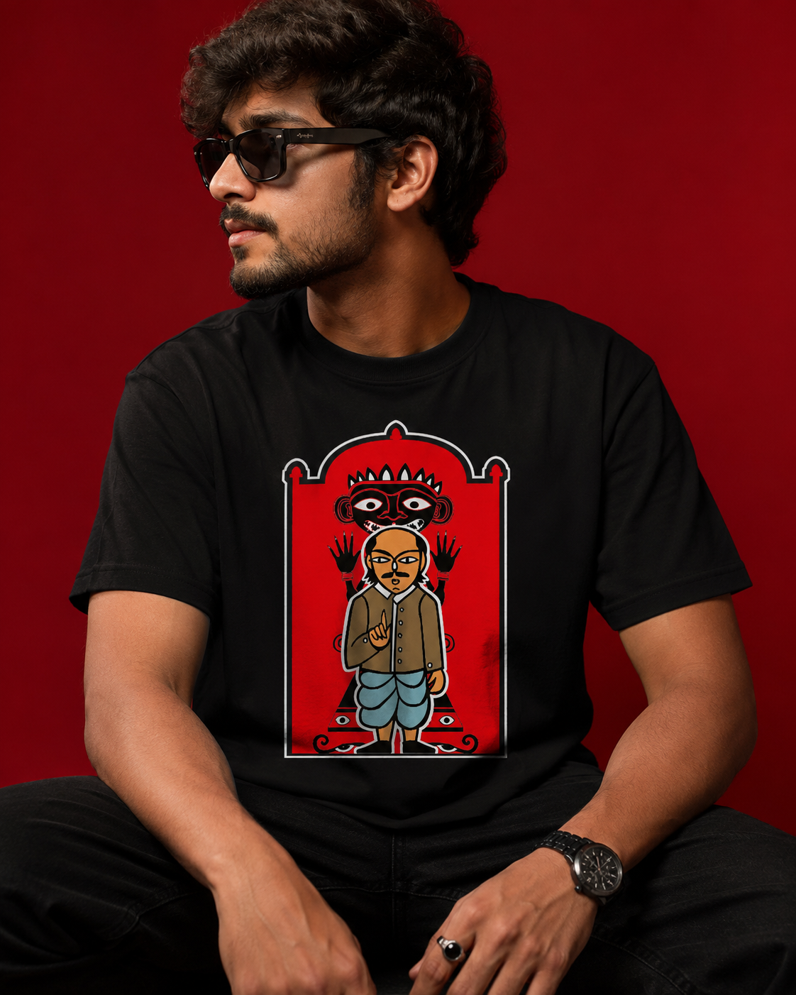Artistic Graphic Black T-Shirt