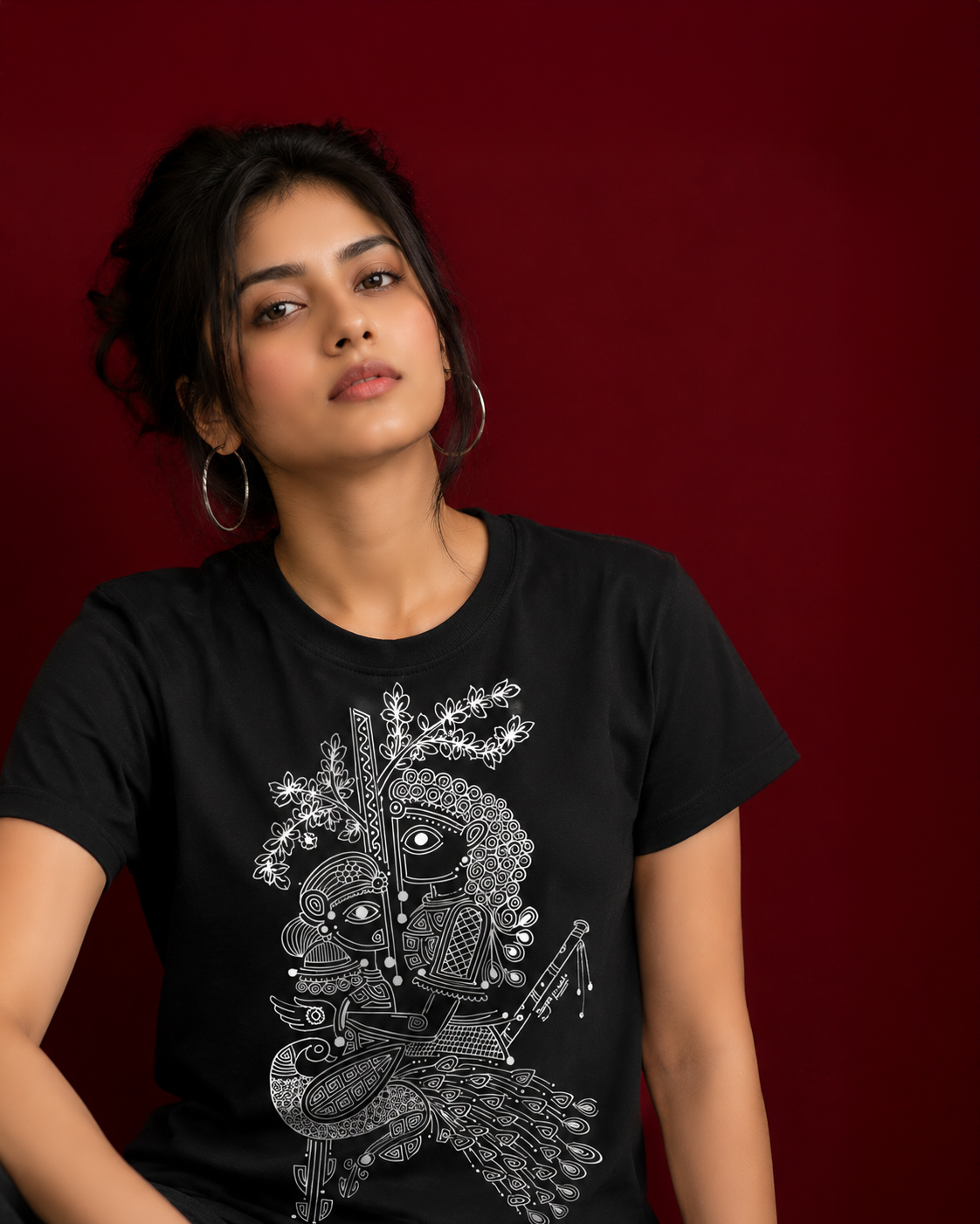 Black Graphic Art T-Shirt