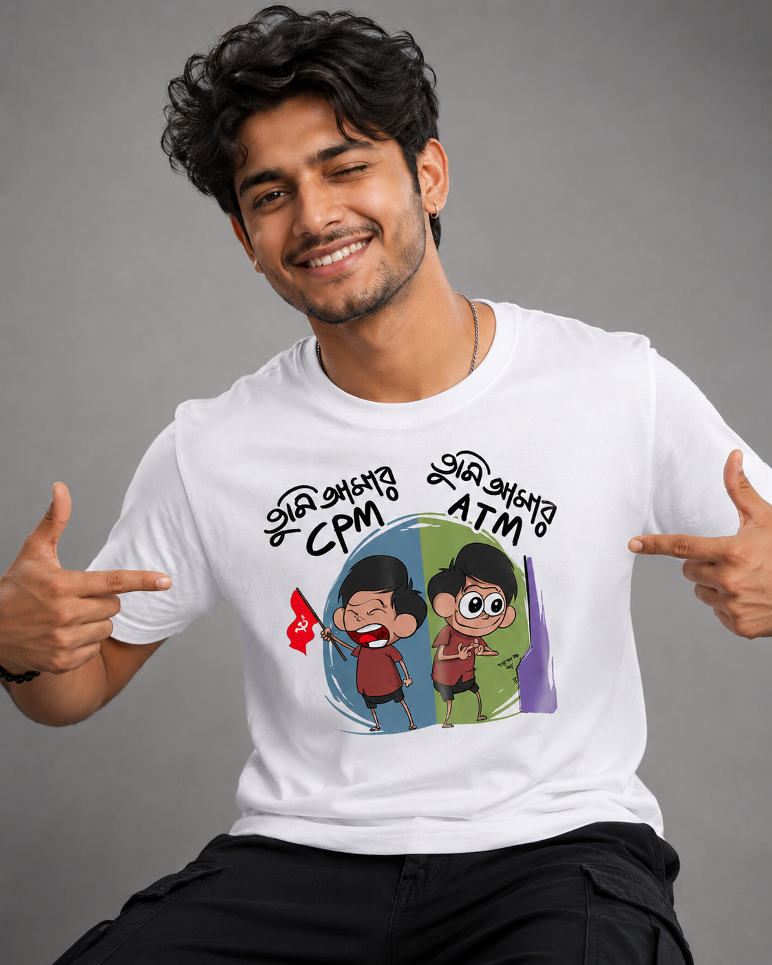 Funny Cartoon Graphic T-shirt