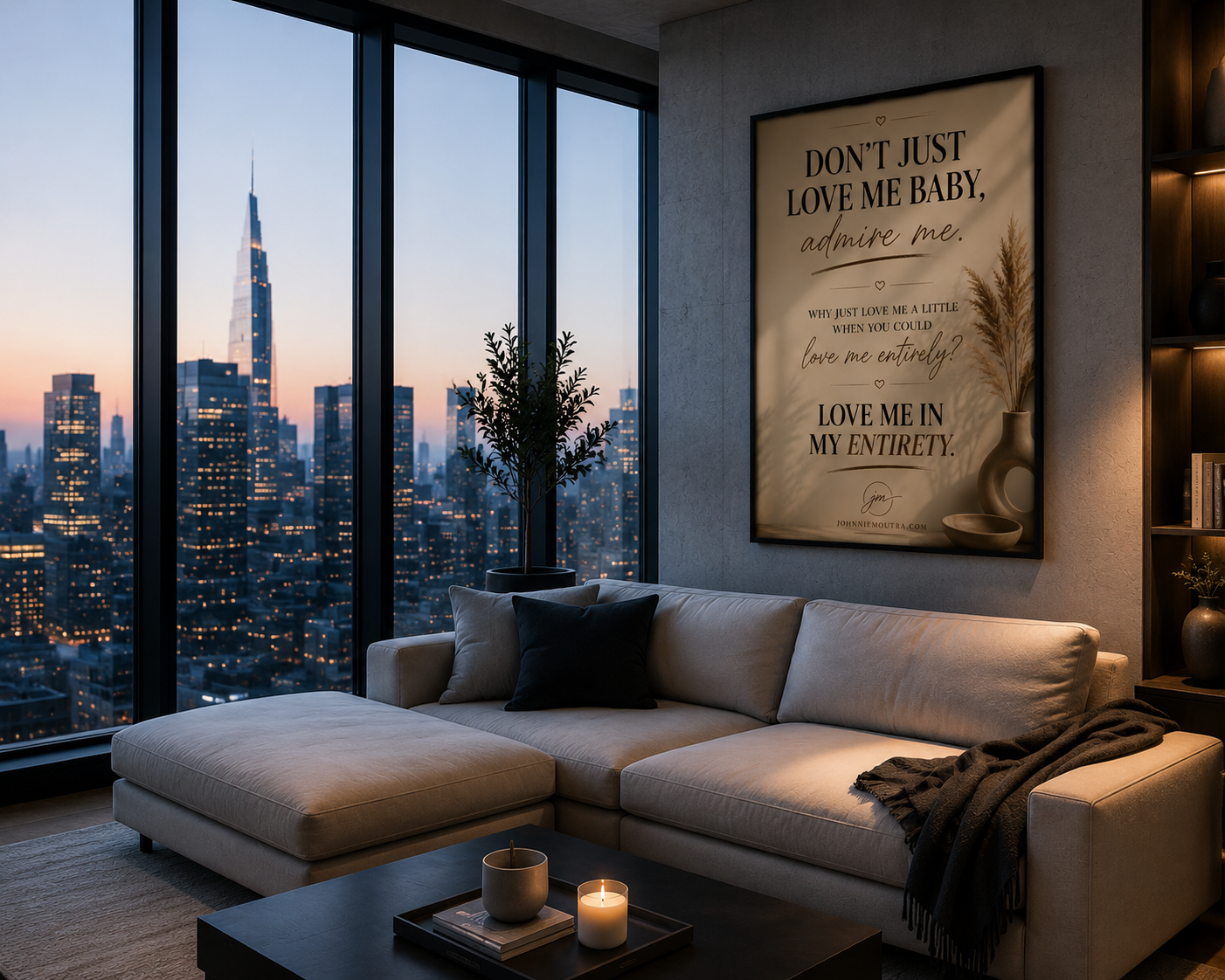 Entirety | Romantic Poetry Wall Art Poster by Johnnie Moutra III