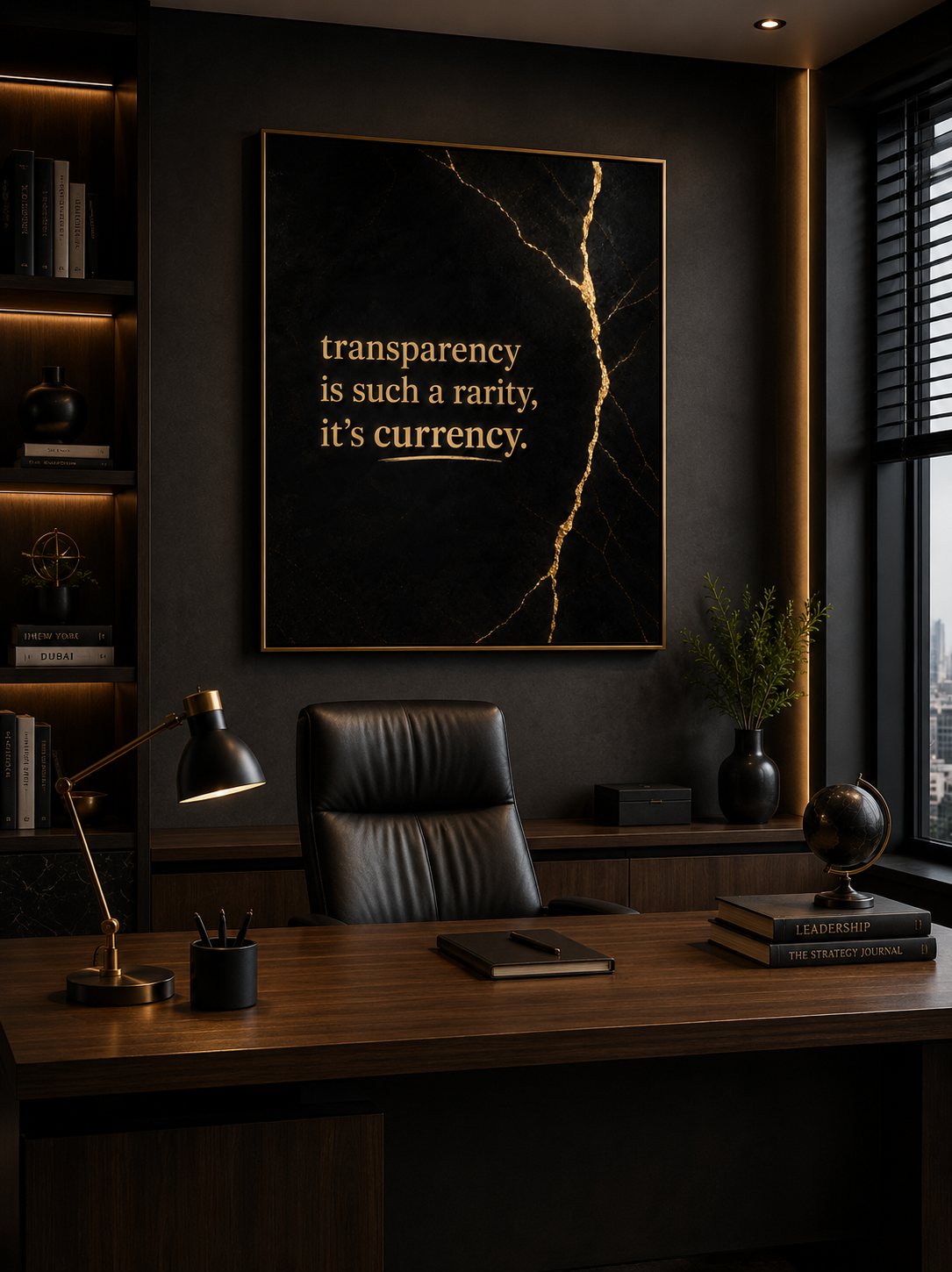 Transparency Is Such a Rarity, It's Currency | Inspirational Wall Art by Johnnie Moutra III