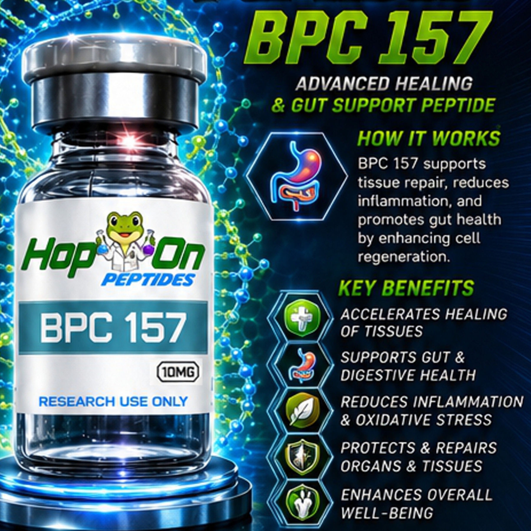 BPC 157 Peptide 20mg - Research Use Only