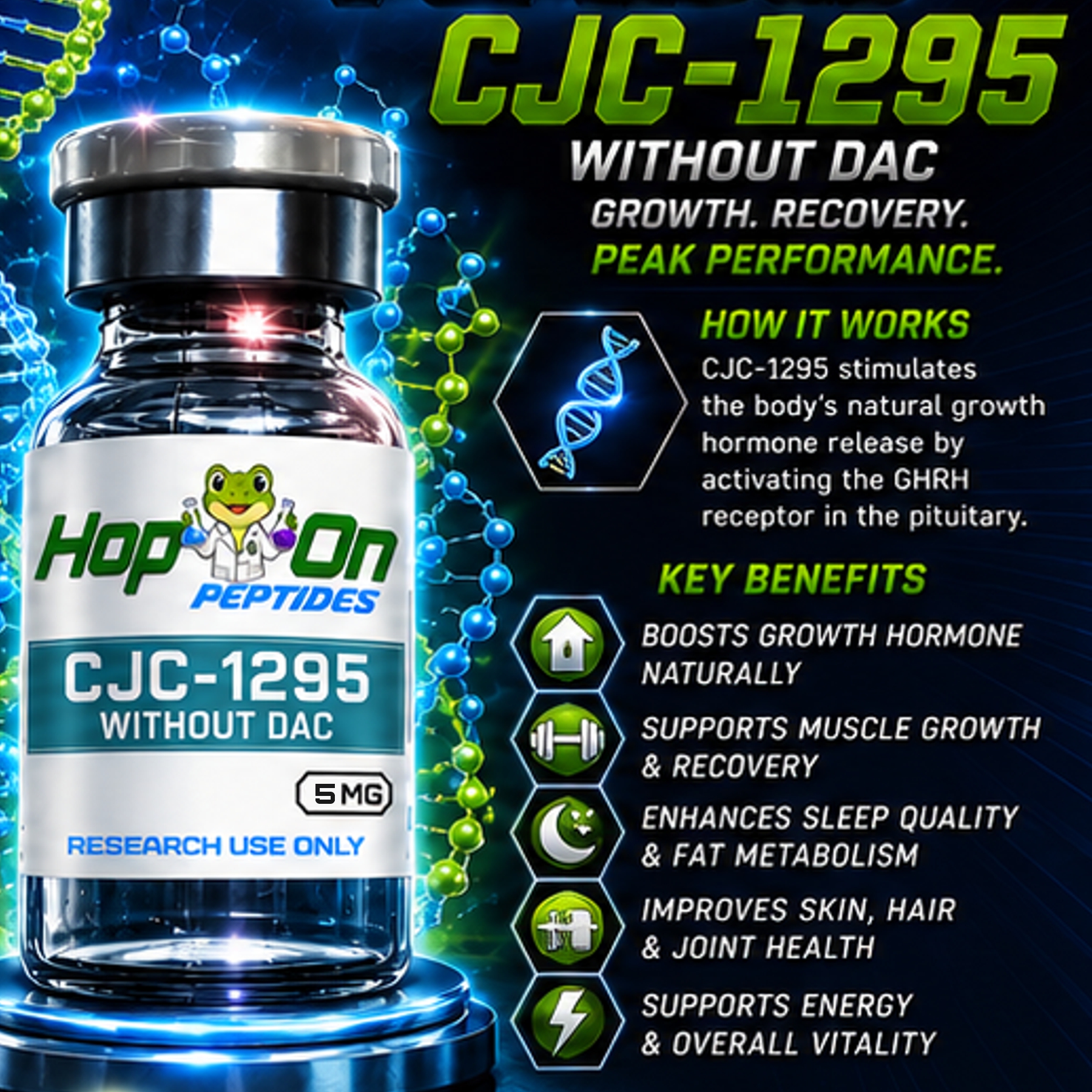 CJC-1295 Without DAC 5mg- Research Use Only