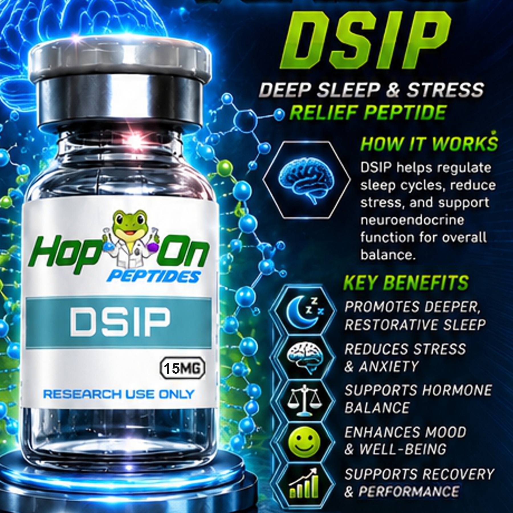 DSIP Peptide Supplement (10mg) - Research Use Only