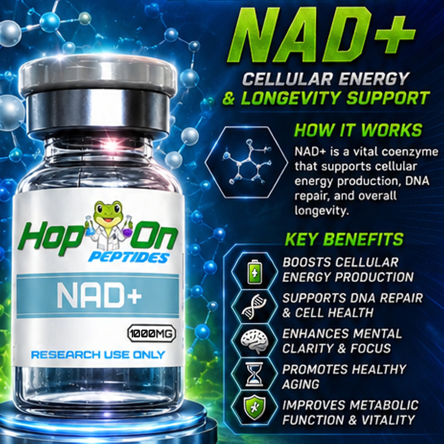 NAD+ Peptide Supplement - Research Use Only