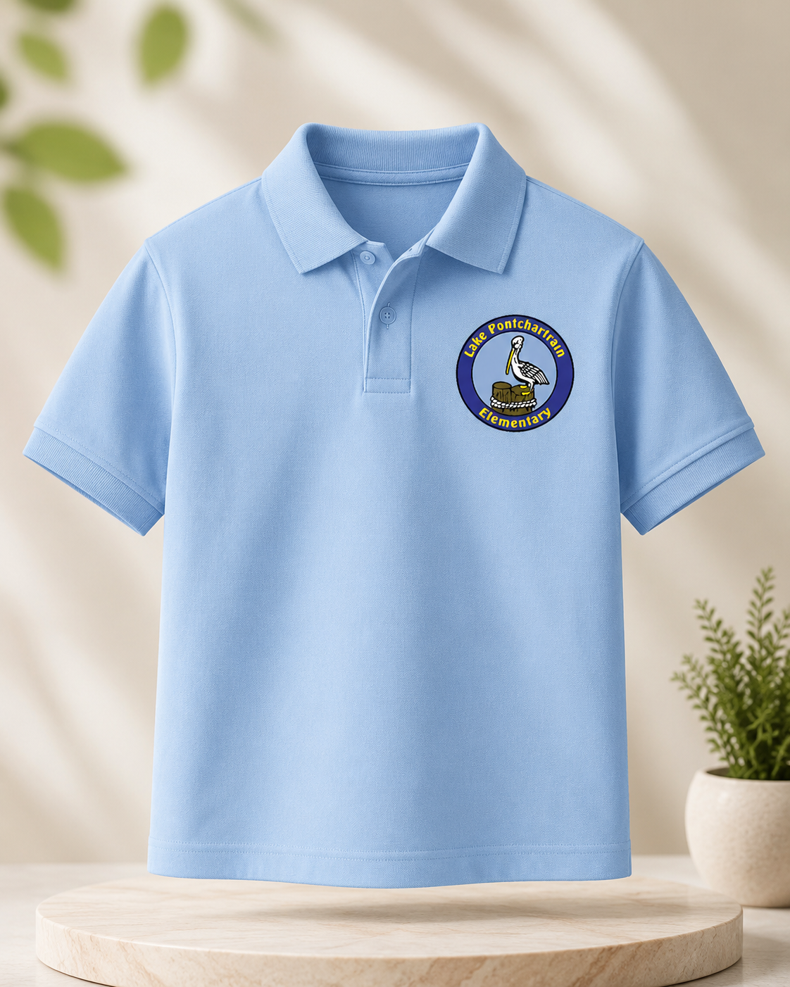 Light Blue School Polo Shirt