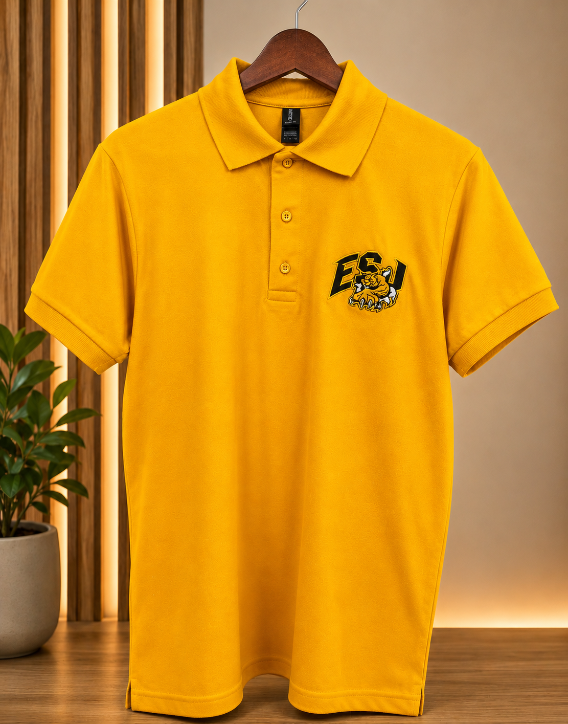 Yellow Tiger Crest Polo Shirt