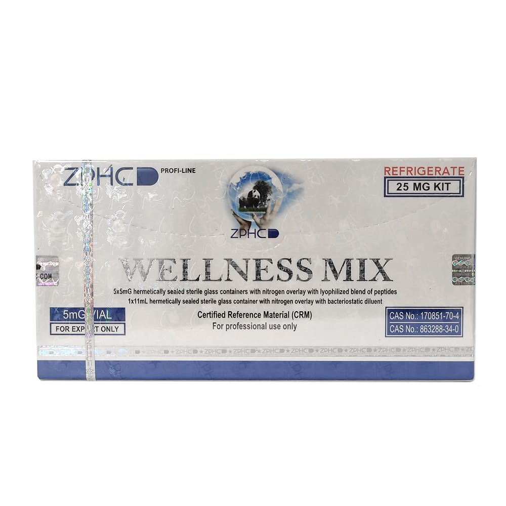 Wellness Mix 25mg (Ipamorelina 2,5mg + CJC-1295 2,5mg) 5 viales × 5mg Zphc Pharma