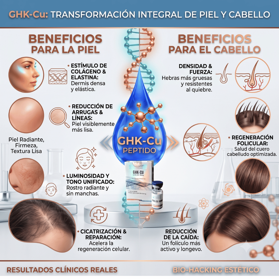 Péptido GHK-Cu (Tripéptido de cobre) 50 MG Liofilizado Polpha Genetic