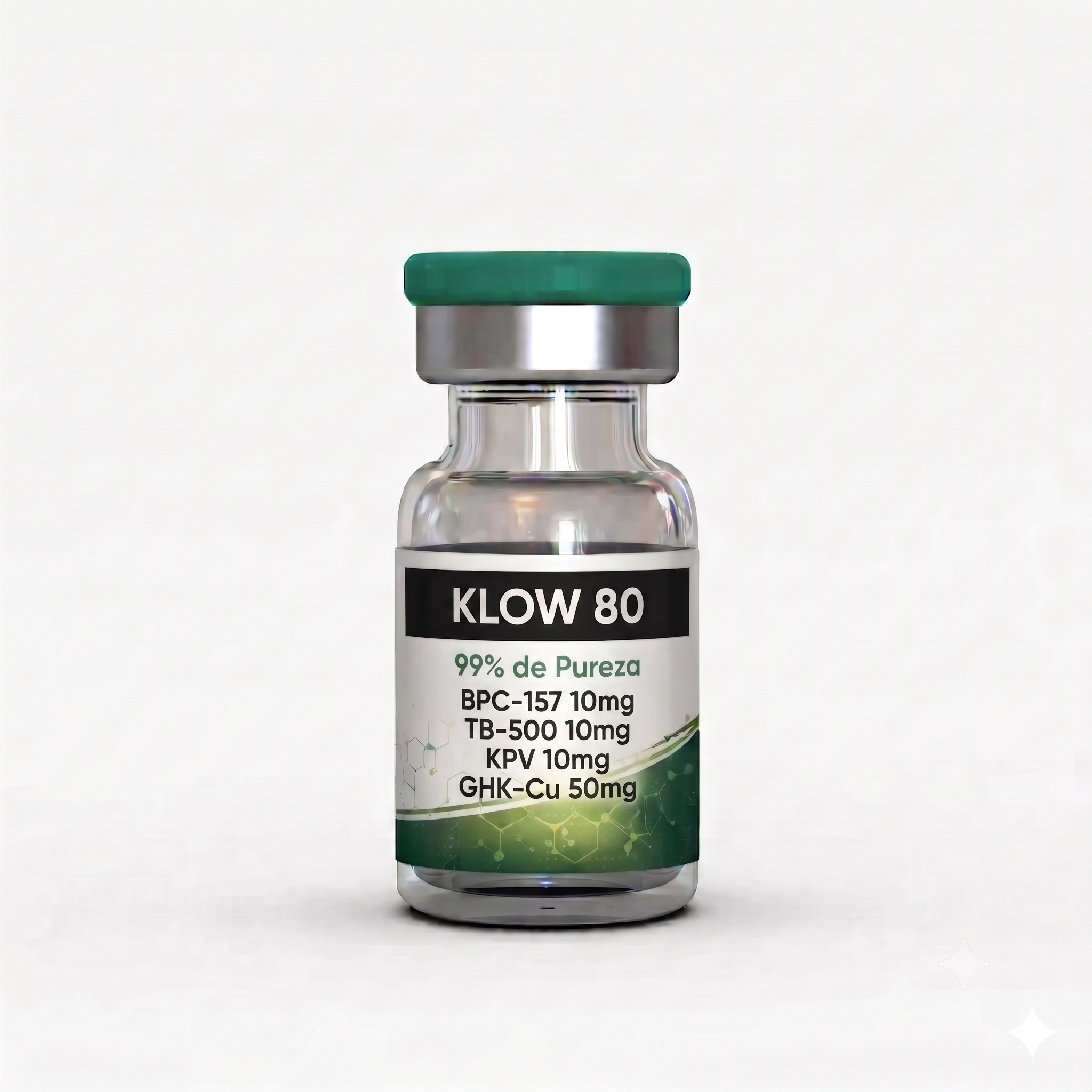 Péptido KLOW 80mg (Péptidos BPC-157 + TB-500 + KPV + GHK-Cu) Pure Labs