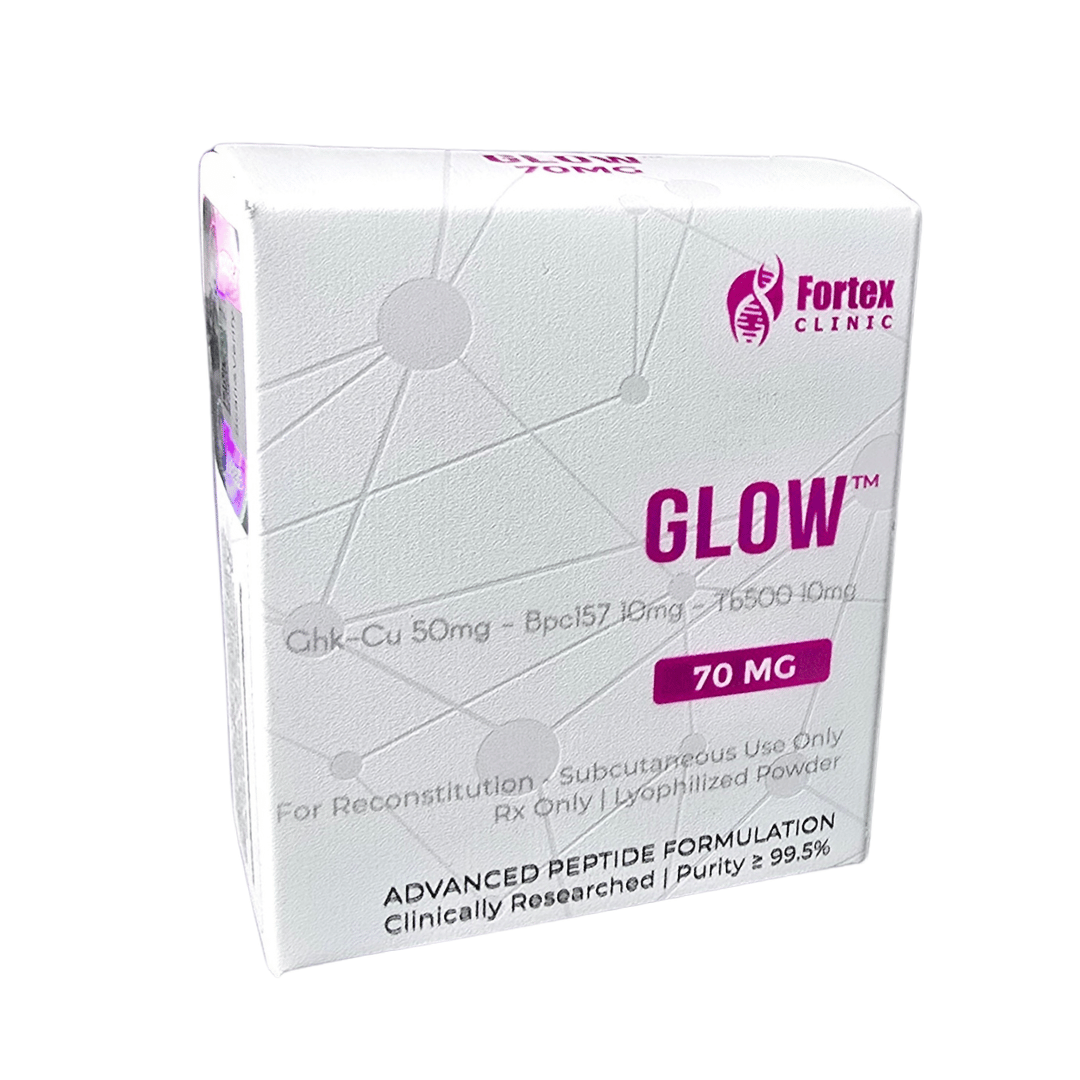 Péptido GLOW 70MG BPC-157 10mg + TB-500 10mg + GHK-cu 50mg Fortex Clinic