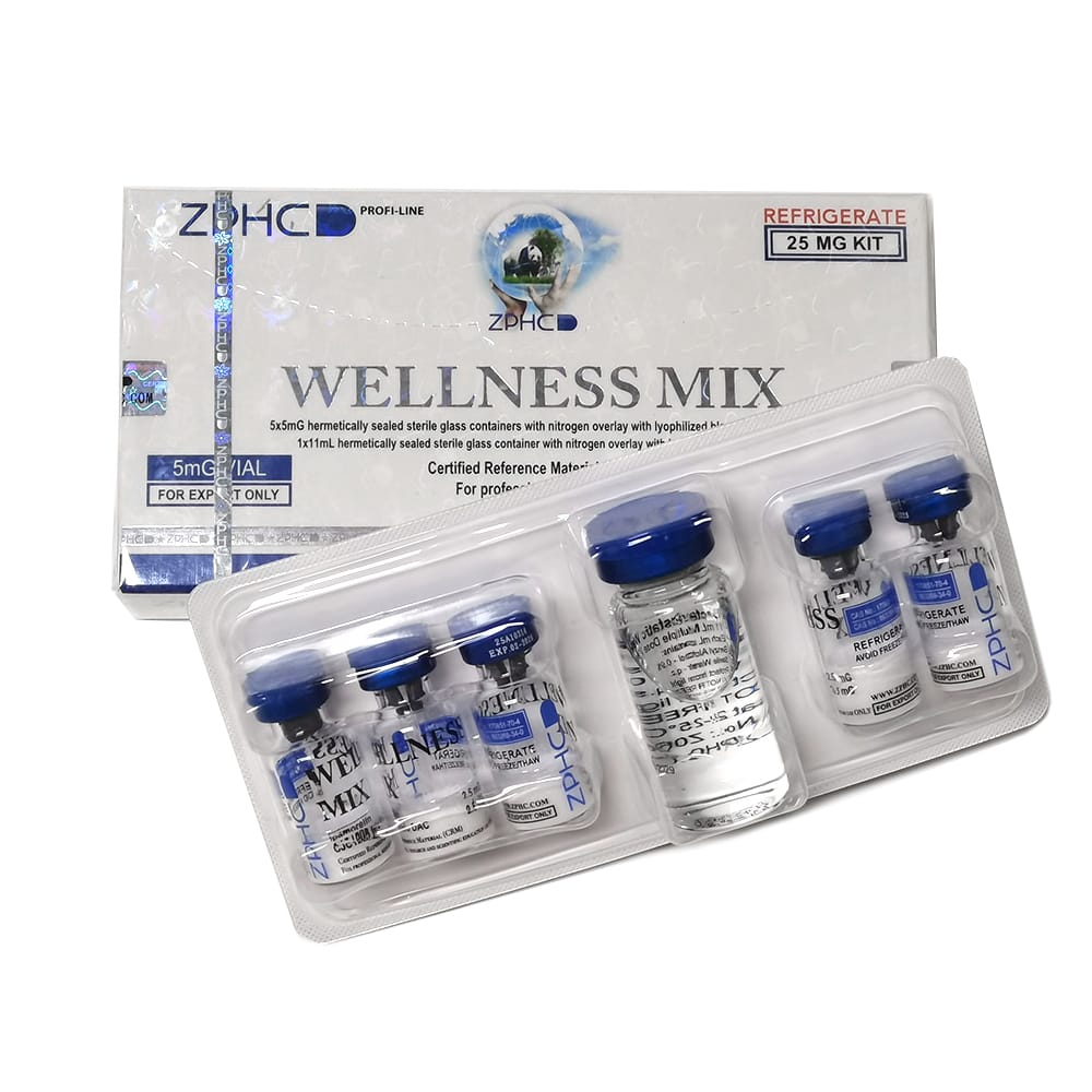 Wellness Mix 25mg (Ipamorelina 2,5mg + CJC-1295 2,5mg) 5 viales × 5mg Zphc Pharma
