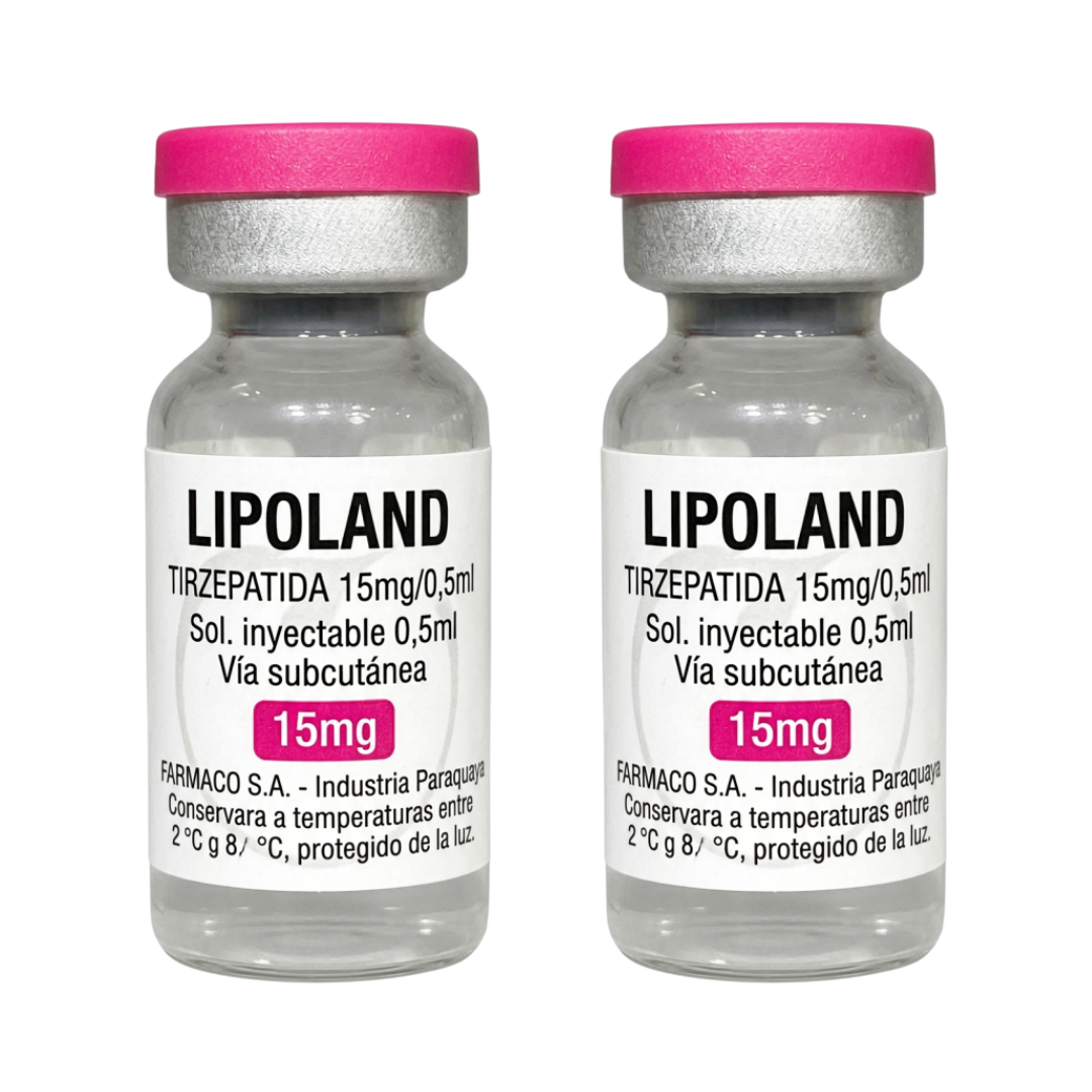 Peptido Mounjaro Tirzepatida Lipoland 60mg 4 viales de 15mg 0.5ml Landerlan Gold