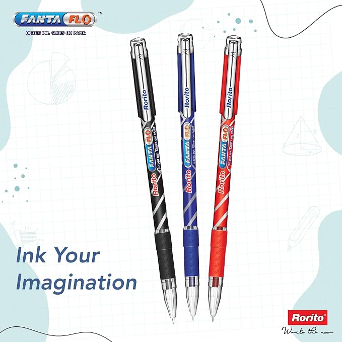 Rorito Fanta Flo Gel Pen Set (Pack of 10)