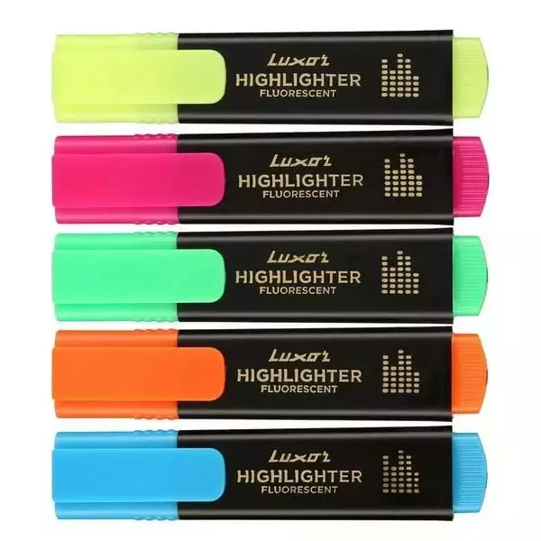 Luxor Fluorescent Highlighter Set