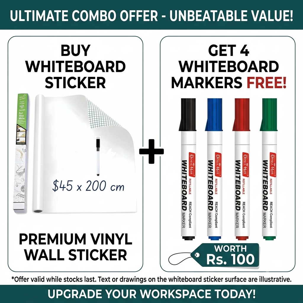 Whiteboard Sticker & Marker Combo