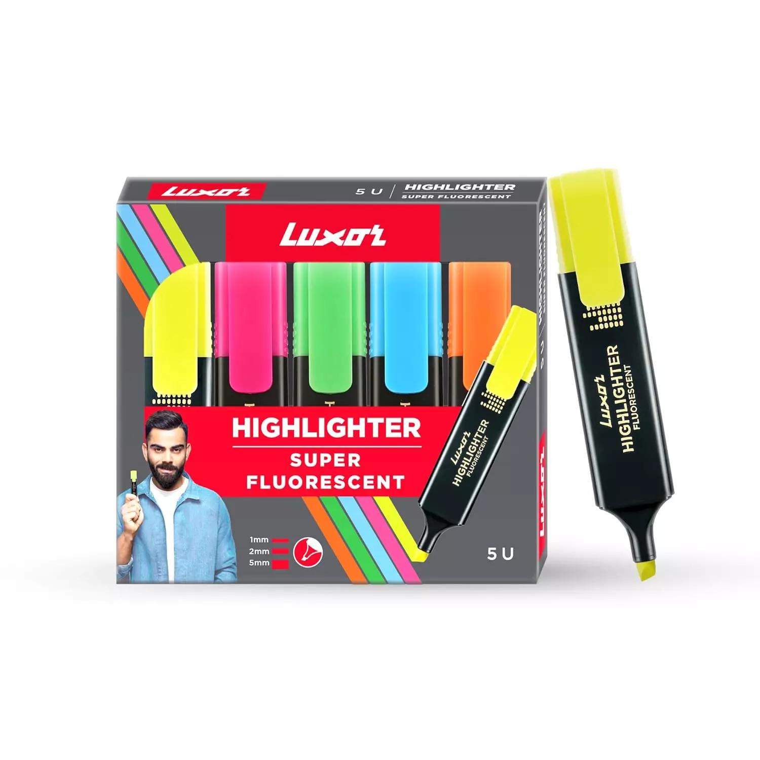 Luxor Fluorescent Highlighter Set