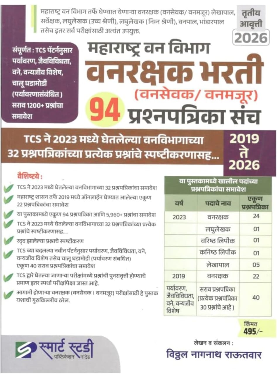 Maharashtra Forest Guard Recruitment Exam Paper Collection
