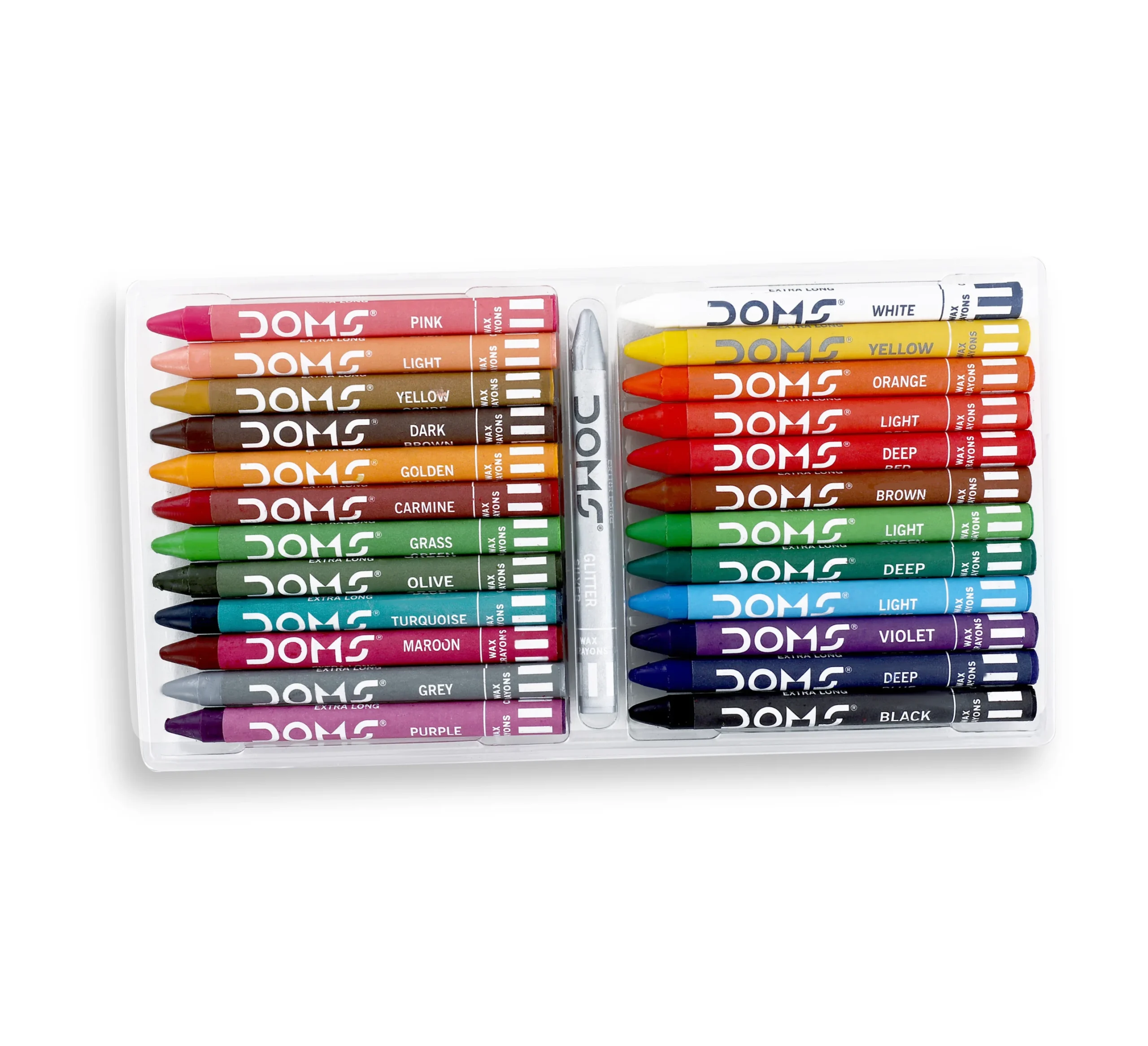 DOMS Bi-Colour Wax Crayons 24 Shades