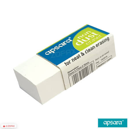 Apsara Non Dust Eraser (20 Pack)