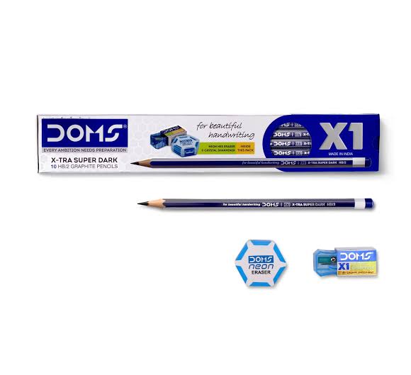 Doms X1 Extra Super Dark Pencils (Pack of 10 Pencil)