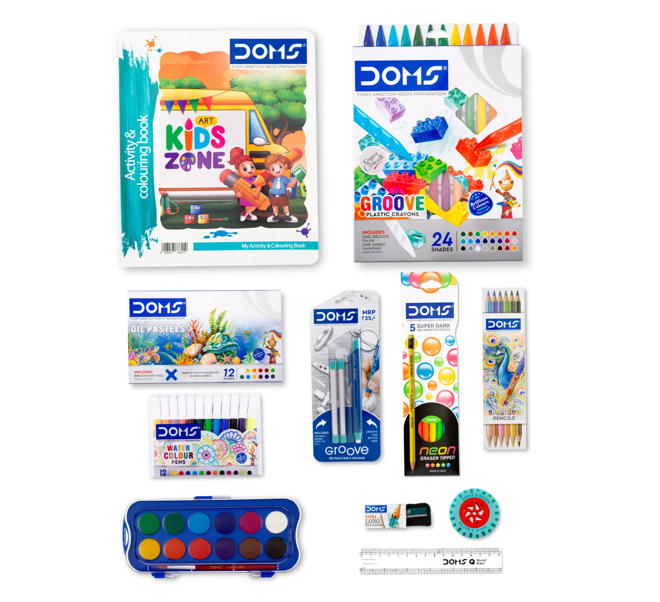 DOMS Kids Art & Stationery Combo Kit
