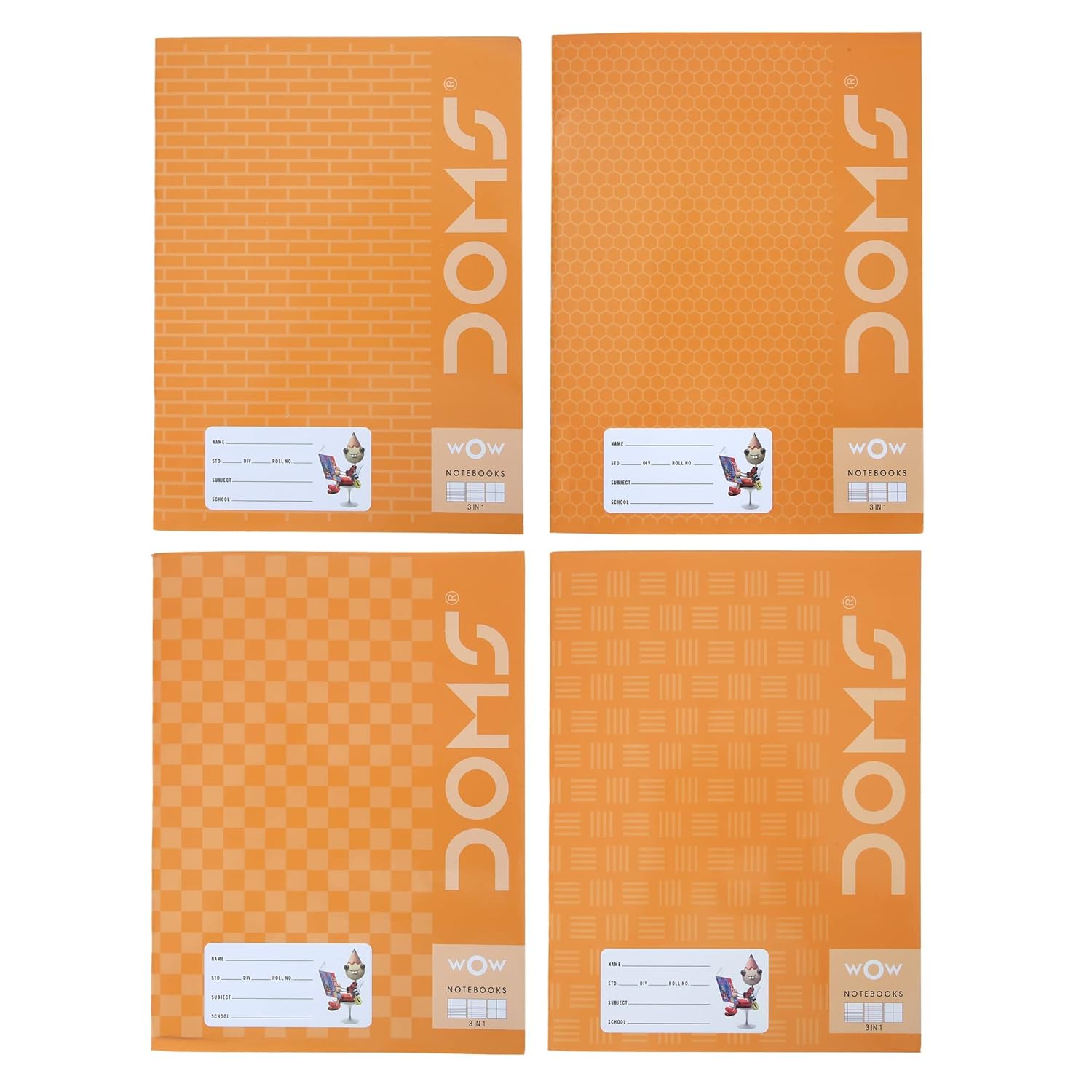 Doms Notebooks Set Single line 172 pages