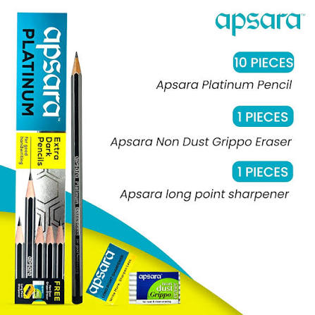 Apsara Platinum Pencil Set (Pack of 10)