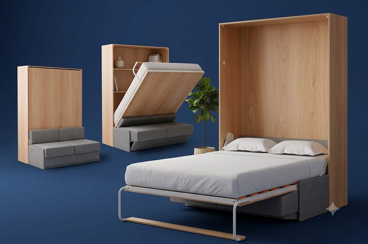 CAMA DE CASAL VERTICAL COM SOFÁ 