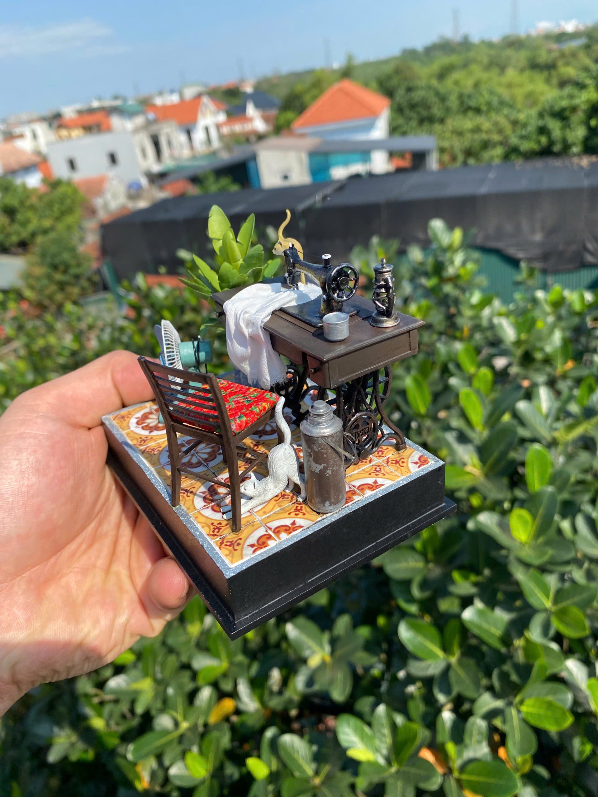 Mô hình góc may nhỏ vintage
