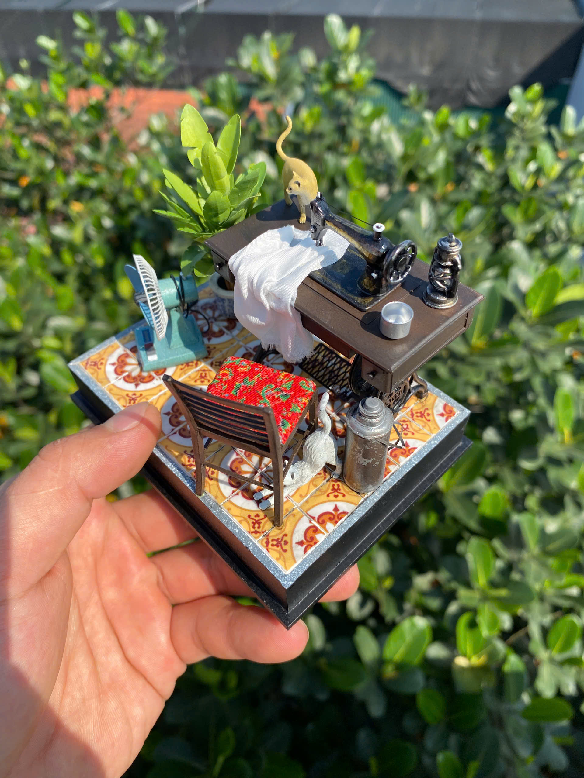Mô hình góc may nhỏ vintage