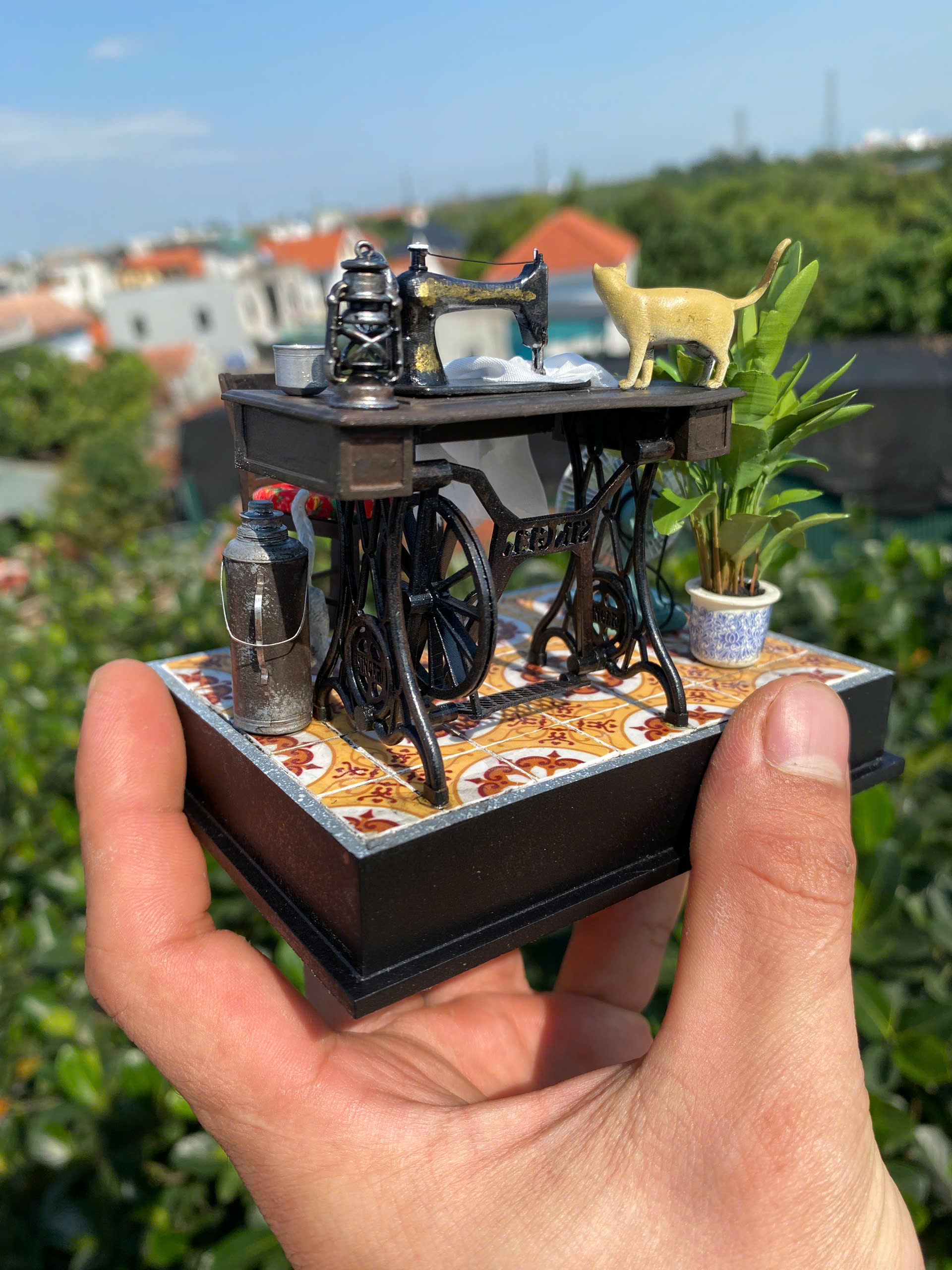 Mô hình góc may nhỏ vintage
