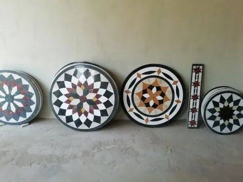 Marble Inlay Floor Medallions