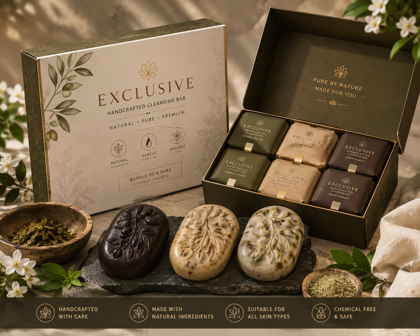 Exclusive Handcrafted Cleansing Bar Set