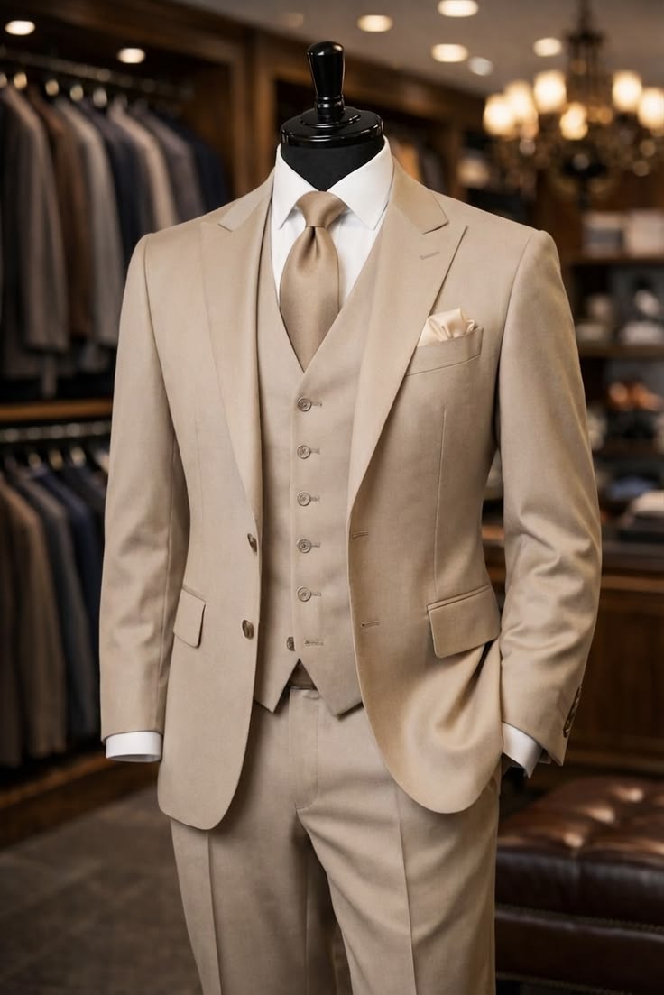 Classic Navy Striped Suit Fabric