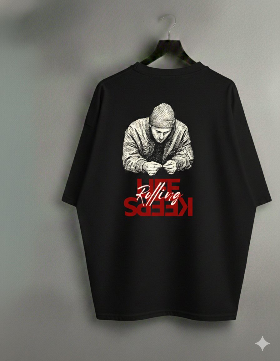 ARCHIVE 001 // "LIFE KEEPS ROLLING" HEAVYWEIGHT TEE