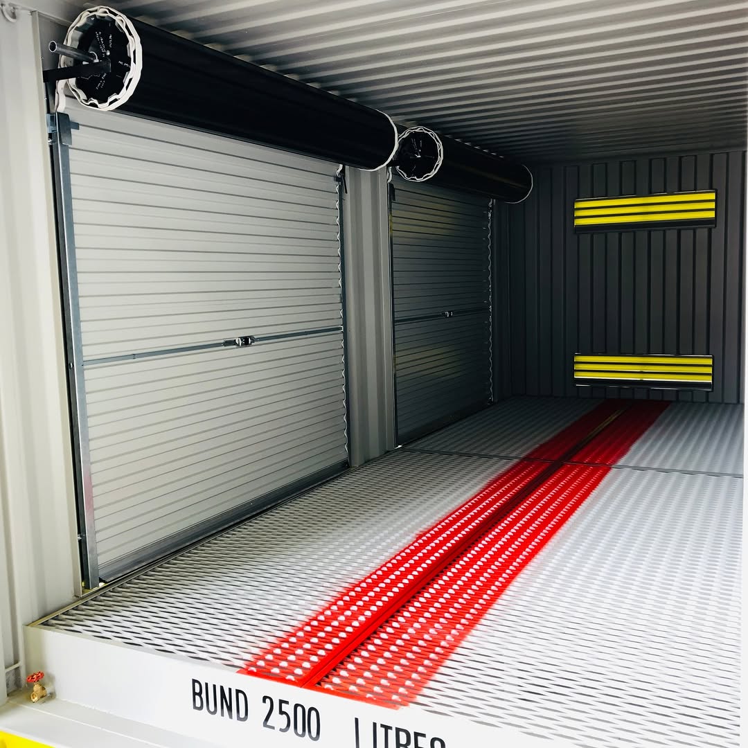 White Refrigerated Shipping Container
