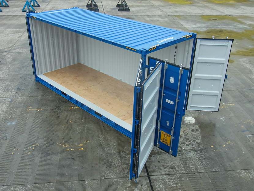 Blue Steel Storage Container